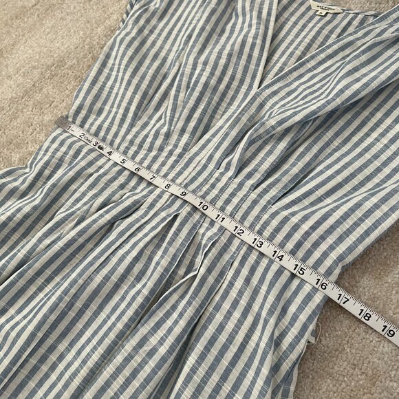 Max Studio Smocked Striped Cotton Summer Boho Hilo Midi Dress With Pockets XL - Picture 6 of 11